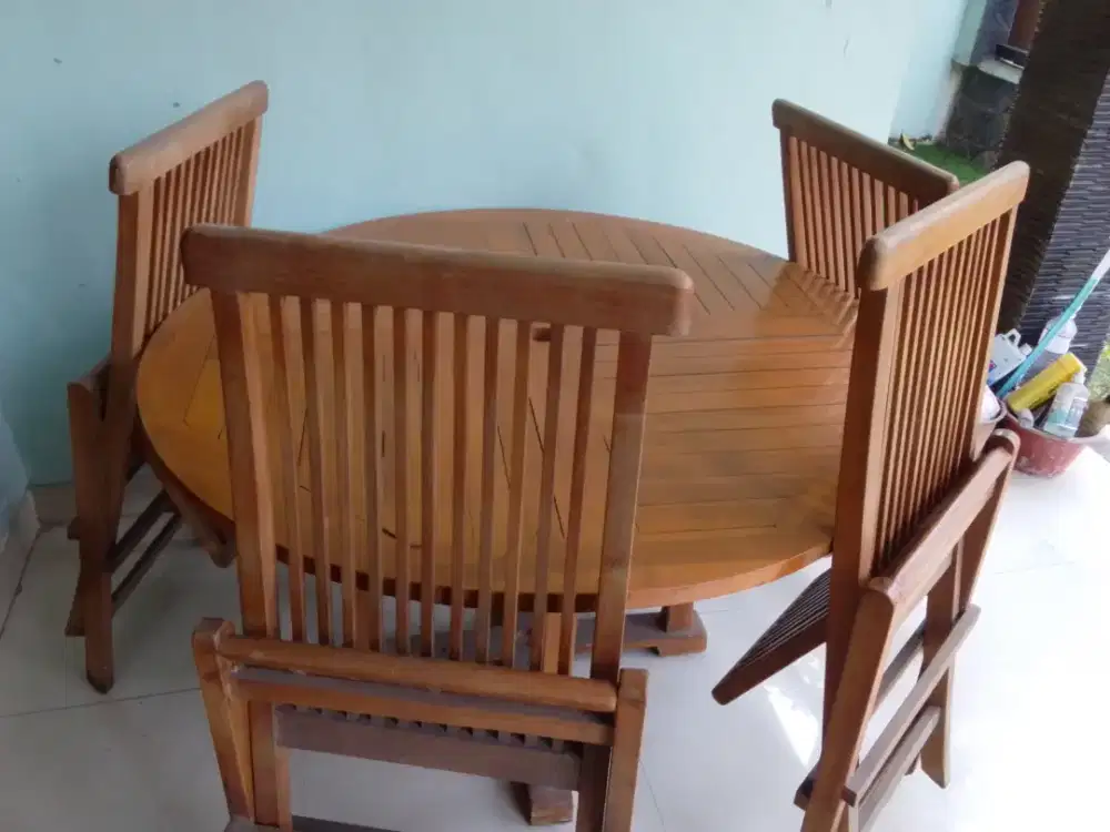 Meja cafe bundar dijual cepet nego tipis