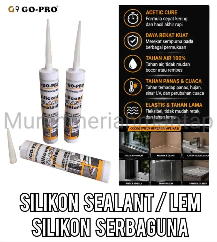 SILIKON SEALANT / LEM SILIKON SERBAGUNA / SEALANT KACA