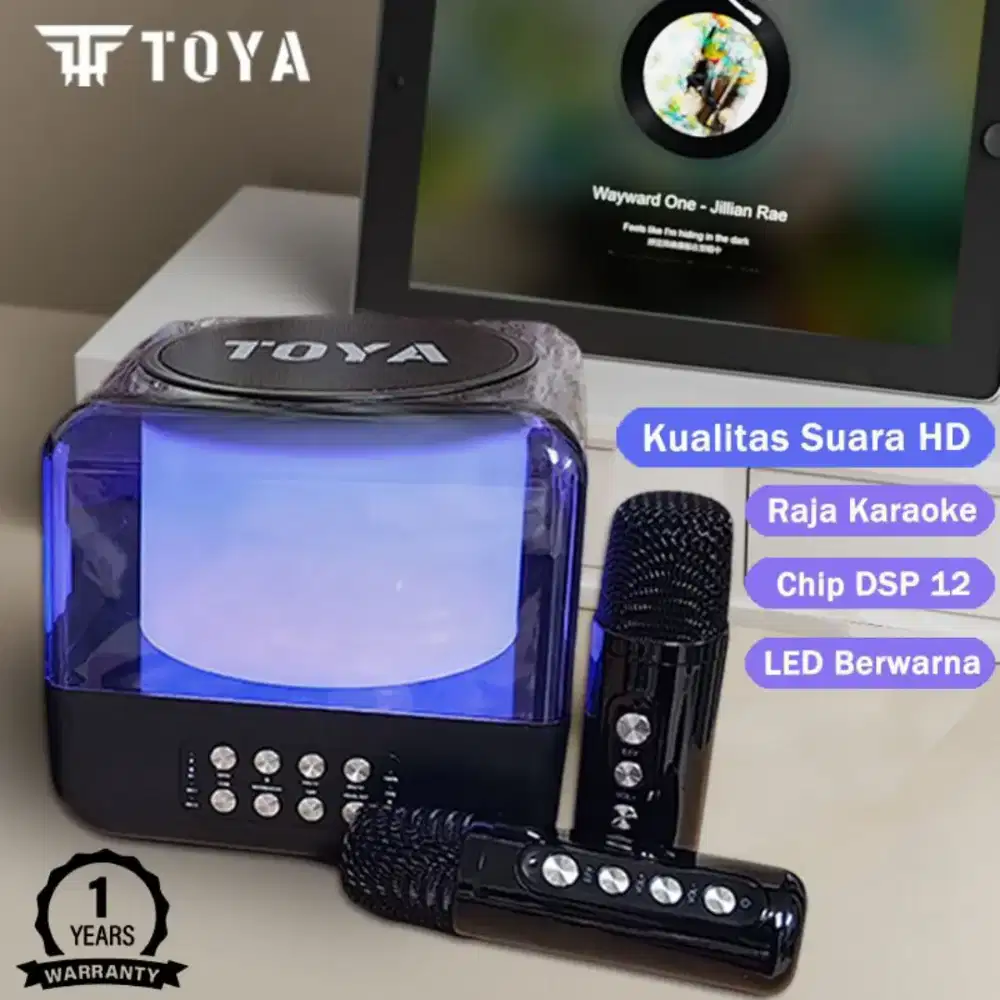 TOYA 303 SPEAKER KARAOKE BLUETOOTH MIC (NEW)