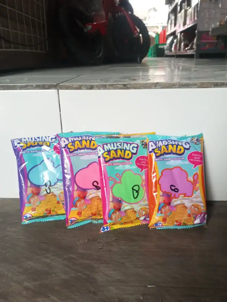 Mainan anak pasir ajaib warna 250gr