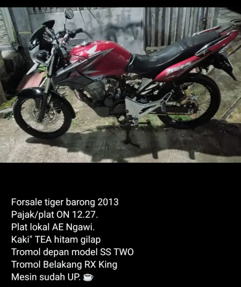 Tiger Jual santai (12.500.000 nego alus)