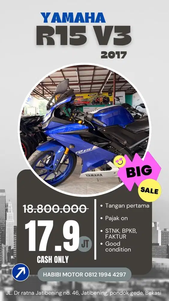YAMAHA R15 V3 2017 GOOD CONDITION