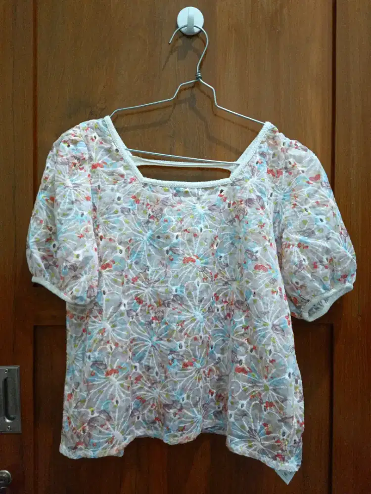 Blouse katbol unik warna oren