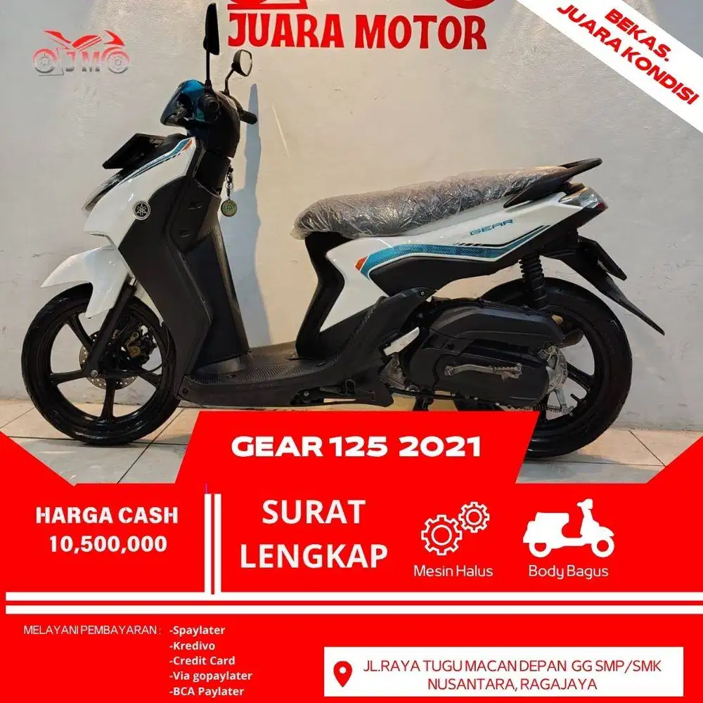 YAMAHA GEAR 125 THN 2021 surat lengkap mesin halus bisa pake spaylater