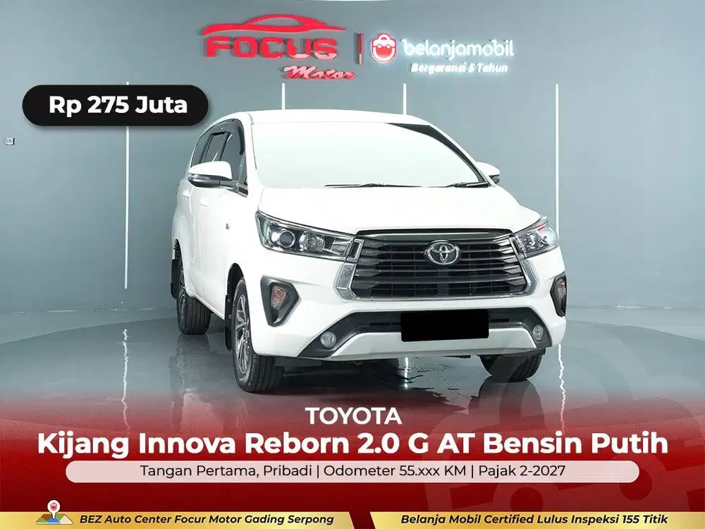 [ GARANSI 5TH ] Toyota Kijang Innova Reborn 2.0 G AT Bensin 2021/2022