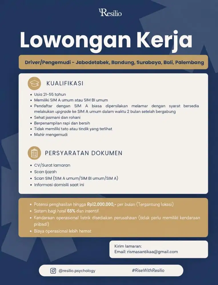 LOKER DRIVER GREEN SM BALI JANODETABEK SBY