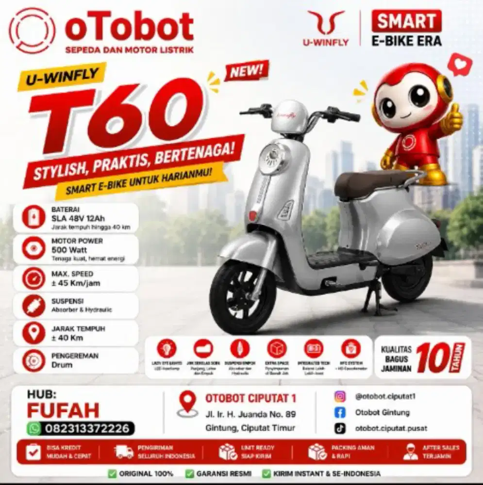 Sepeda Listrik Uwinfly T60
