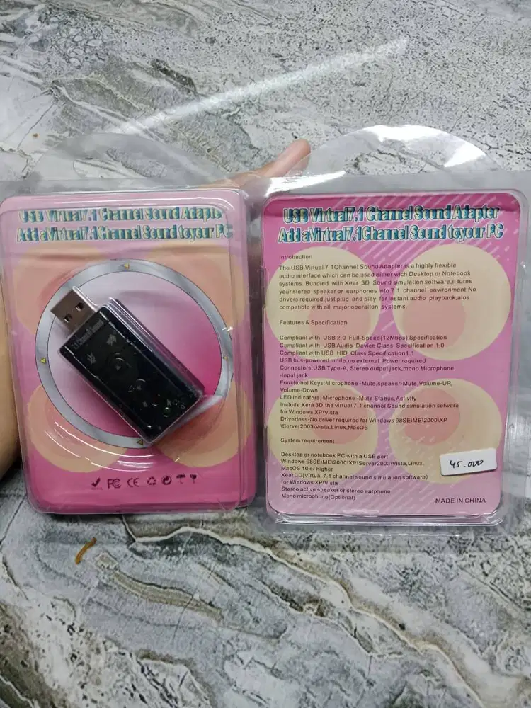 USB Virtual 7.1 Channel Sound Adapter