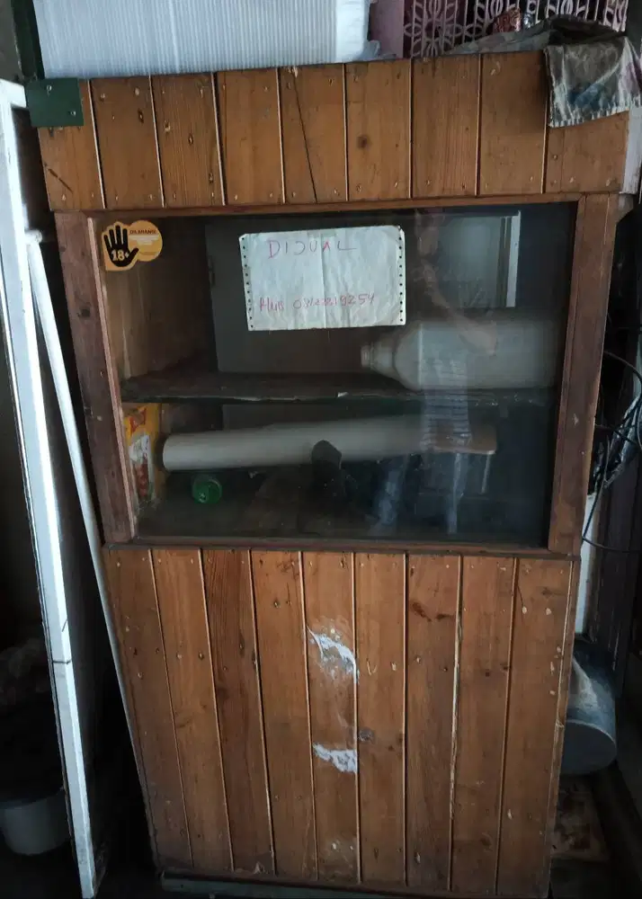 Etalase / Gerobak roda buat usaha kuliner bahan kayu jati belanda