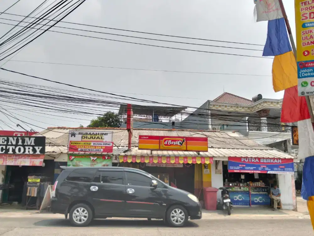 Dijual Cepat, 2 Rumah & 4 Ruko, Sebrang SPBU, Beji - DepoK