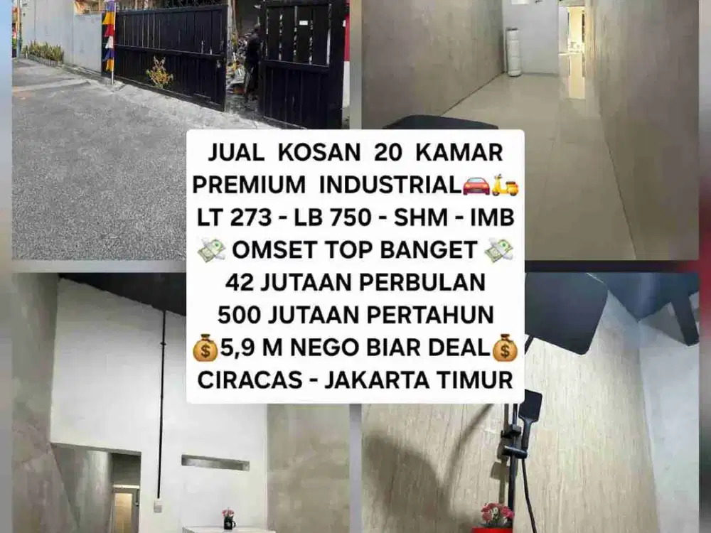 JUAL KOST KOSAN NUANSA INDUSTRIAL PREMIUM DI CIRACAS JAKTIM