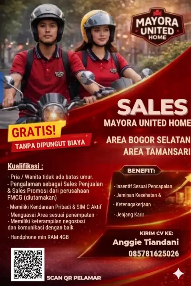 INFO LOKER SALES MOTORIS MAYORA HOME