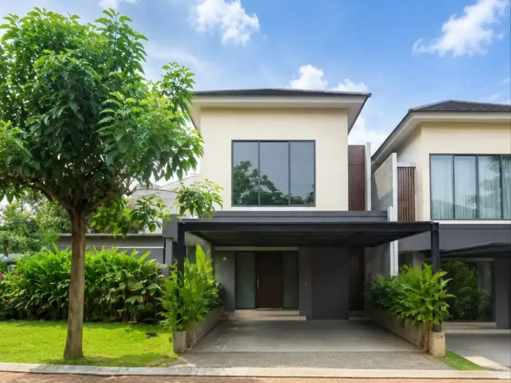 Rumah modern tropis 2 lantai posisi hoek lokasi strategsi di Bintaro Jaya 18501 LR,GB