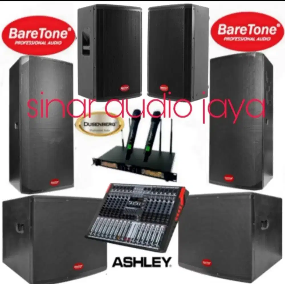 Paket sound speaker Baretone 15 inch dan subwoofer Baretone 18 inch