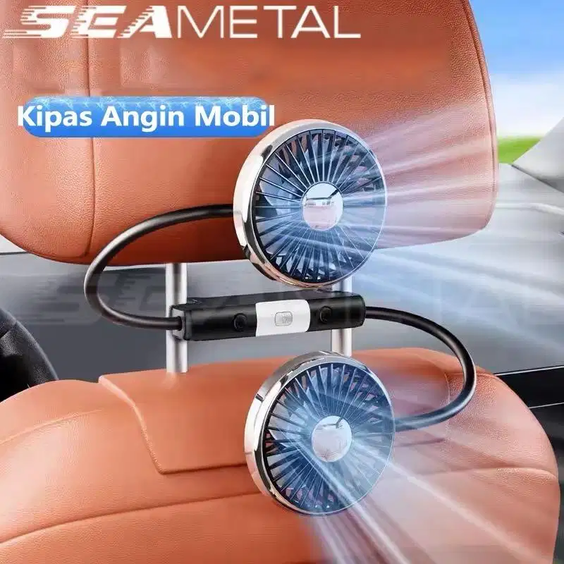 Kipas Angin Mobil Rotasi Ganda Kepala