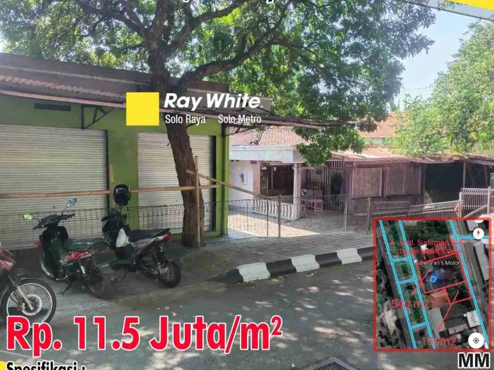 tanah tengah kota Sukoharjo dekat kantor Pemkab
