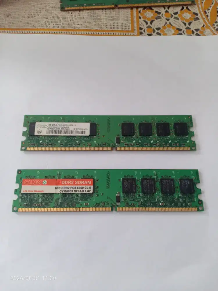Ram DDR2 kapasitas 1G (2pcs)