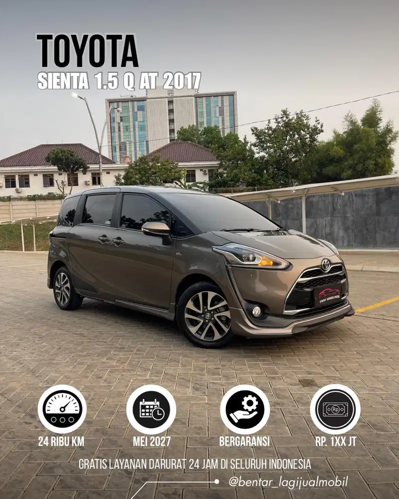 [Low KM ] Toyota Sienta 1.5 Q AT 2017