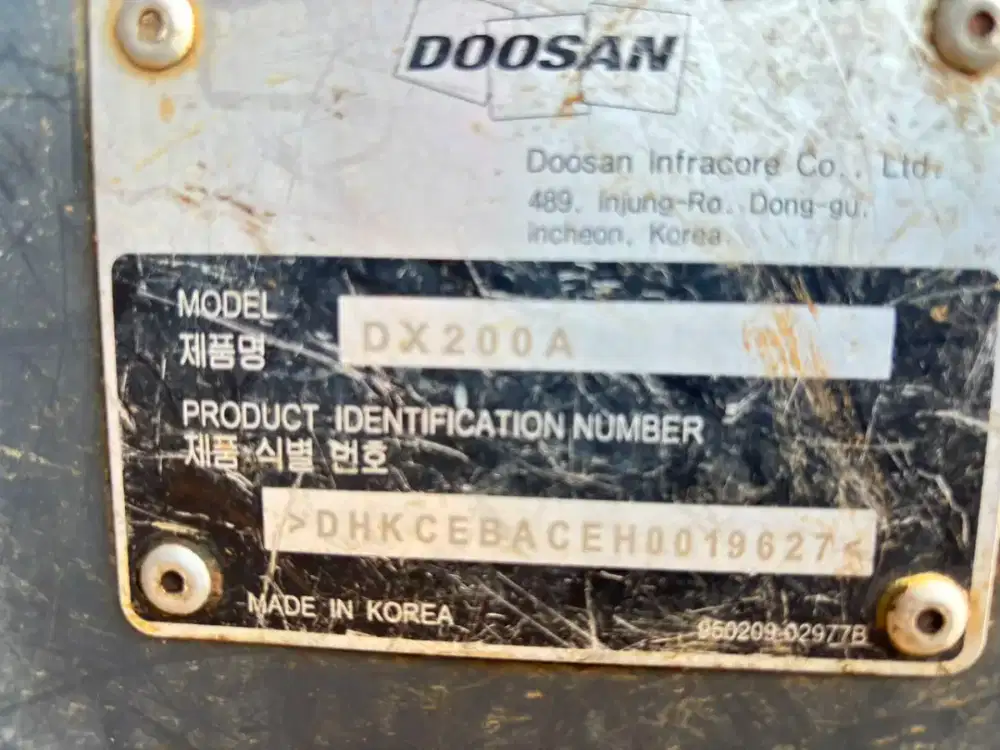Jual doosan type DX200A