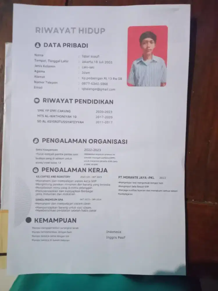 Info lowongan pekerjaan