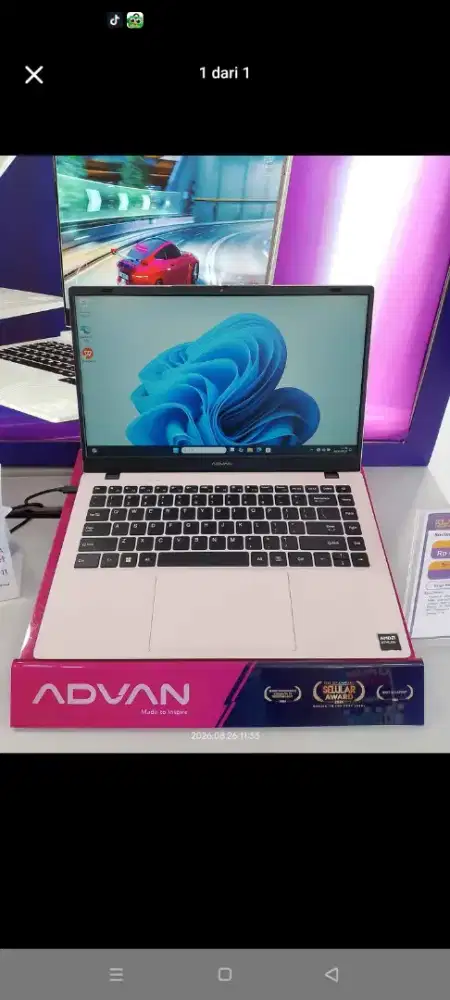 LAPTOP ADVAN SOULMATE X2 2030e  8/128 MINIM BAJED BISA KREDIT KTP SAJA