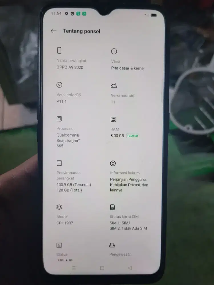 Oppo A9 2020 8/128 batangan