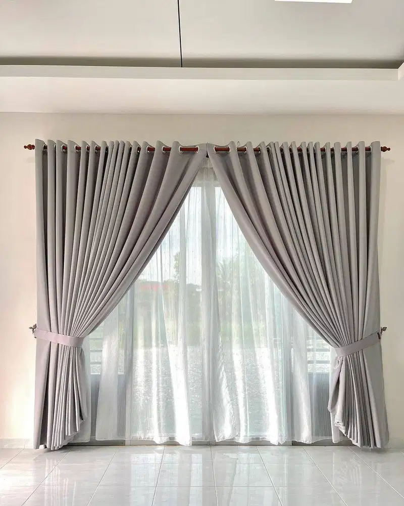 Gorden Vertikal/Vertical Blinds Roll/Roller Krey Wallpaper Dinding 3D
