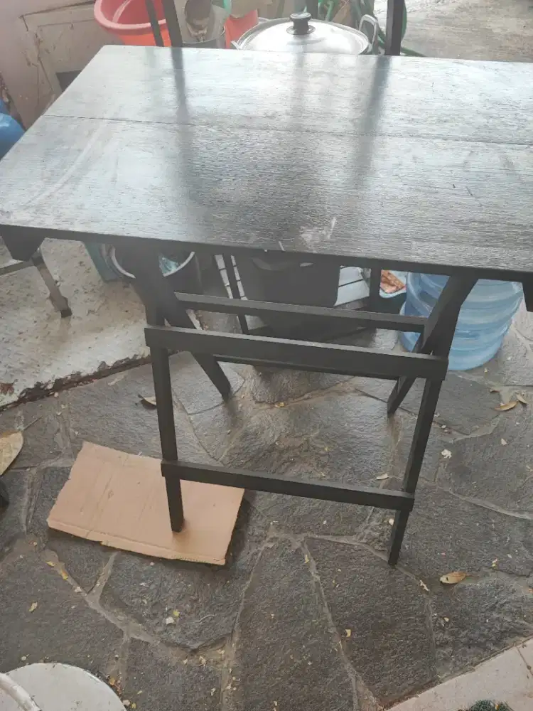 meja kayu ex resto
