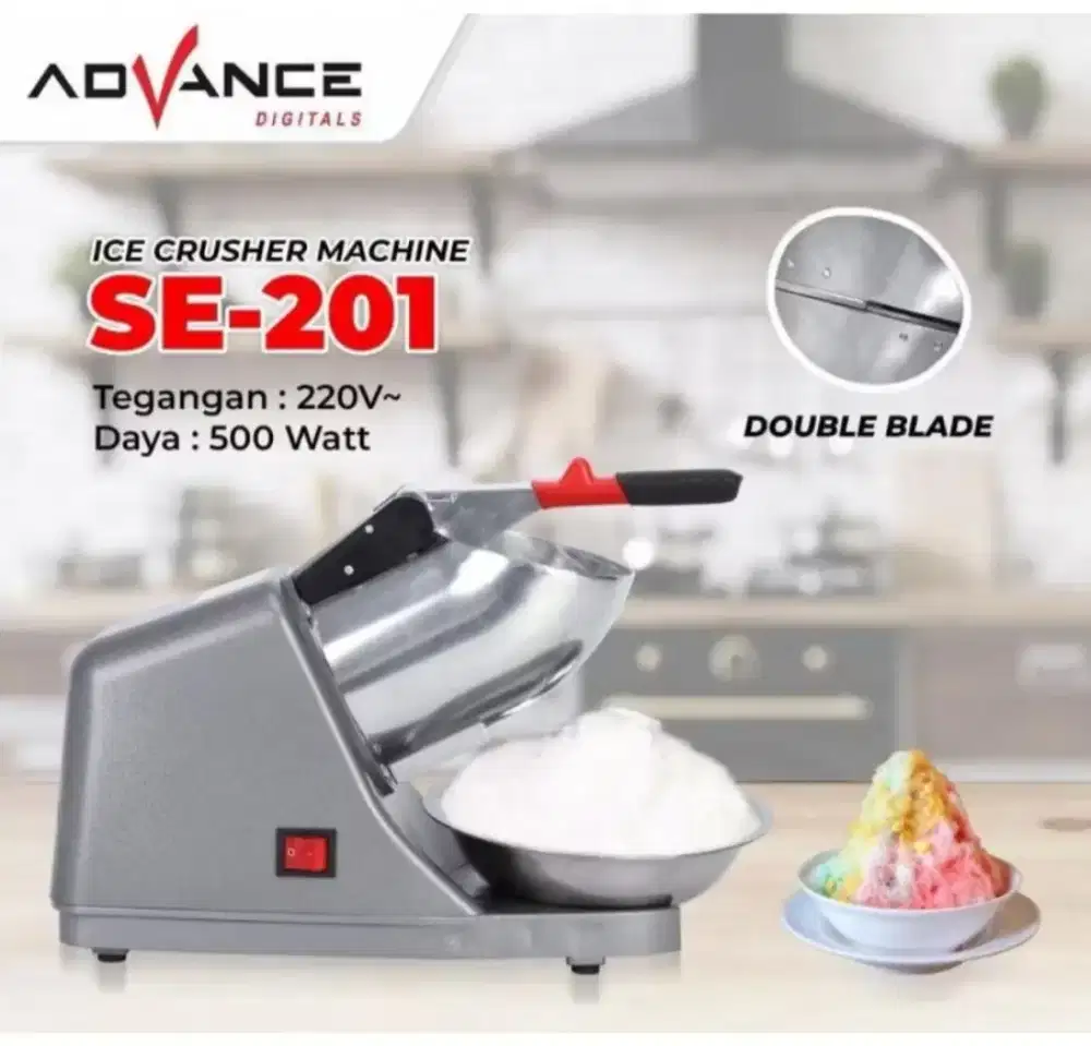 Mesin serut es merk Advance 2 mata pisau
