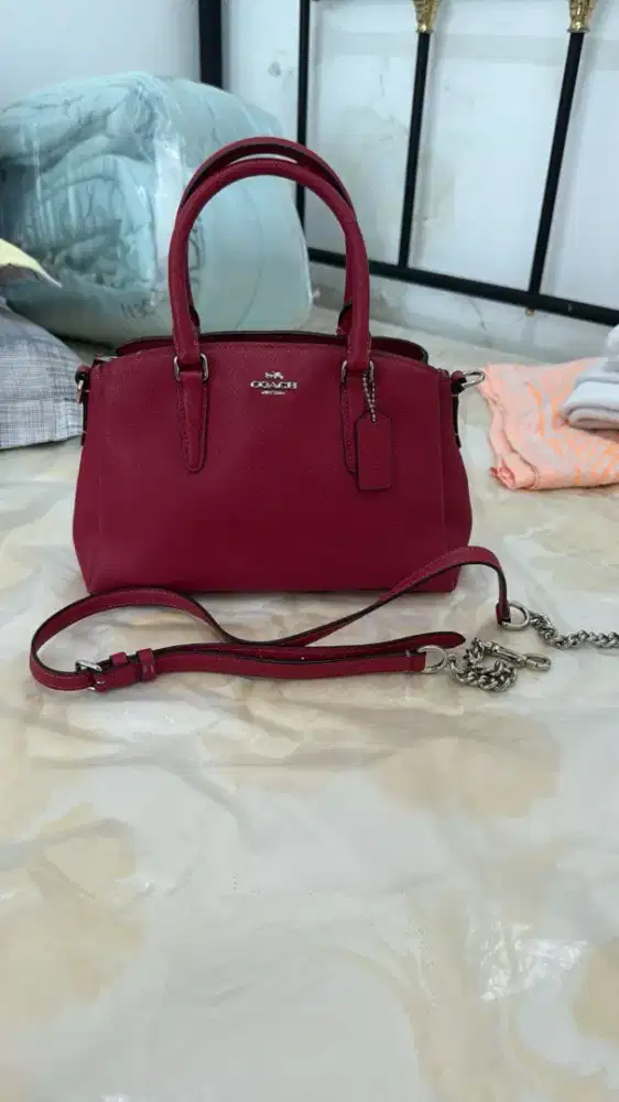 coach handbag preloved maroon