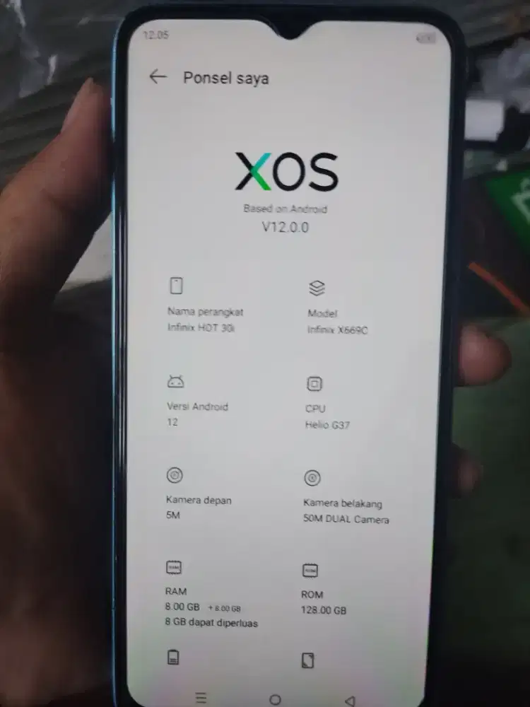 Infinix Hot 30i 8/128 versi android 12