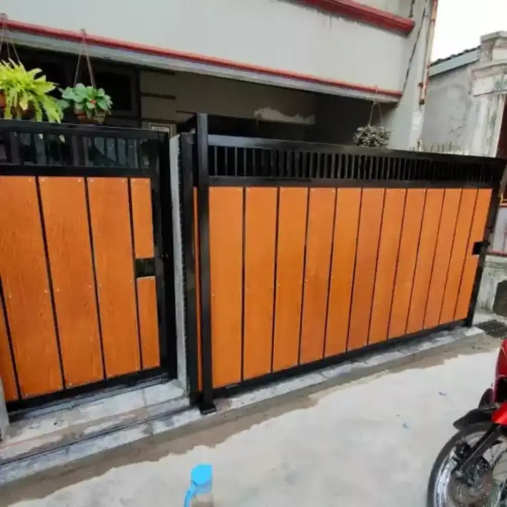 Pagar besi grc full minimalis
