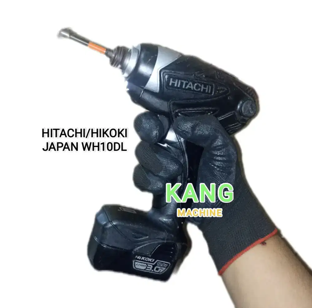 Hitachi Japan WH10DL impact driver cordless 10.8V set 2 baterai 3.0AH