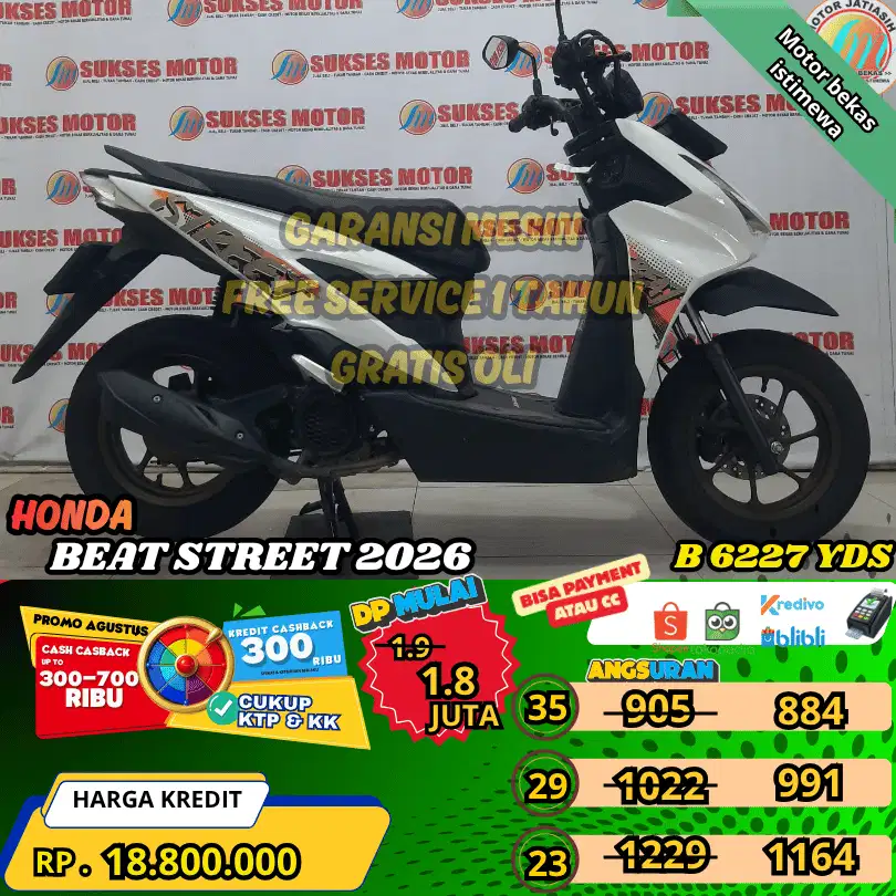 BEAT STREET 2026 BISA PAYMENT CC &SPYLATER KREDIVO(SUKSESMOTOR)