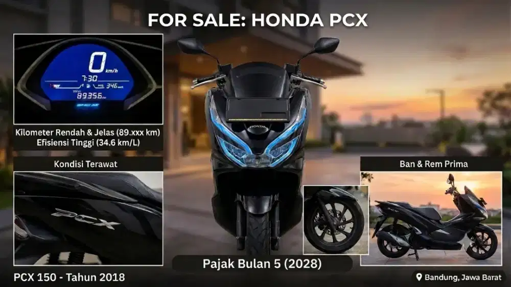 DIJUAL HONDA PCX 150 CBS TAHUN 2018