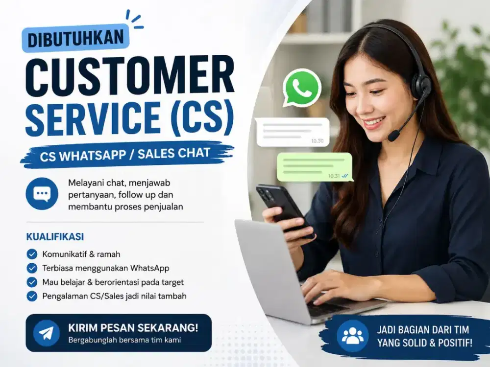 LOWONGAN CUSTOMER SERVICE (CS) – ONLINE