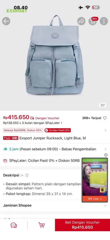 Ransel exsport jumper rucksack