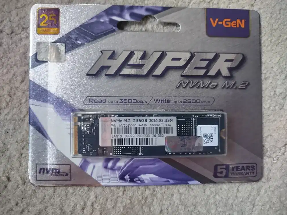 SSD NVMe 256 Gb Baru