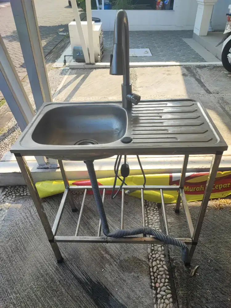 Wastafel stainless / sink dapur  + Grease trap