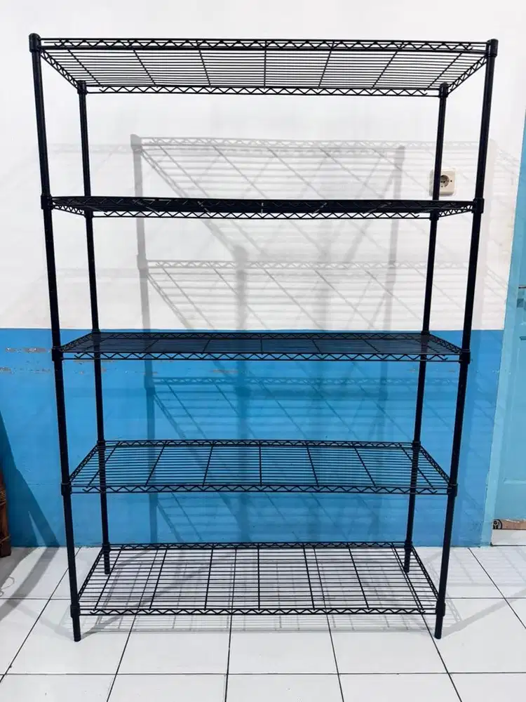 Rak Susun Serbaguna 5 Tingkat Sherlock Warna Hitam