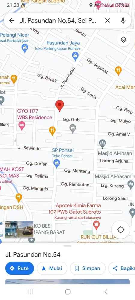 Rumah Tinggal jl Pasundan Medan Petisah 3.5 lt SHM dijual murah