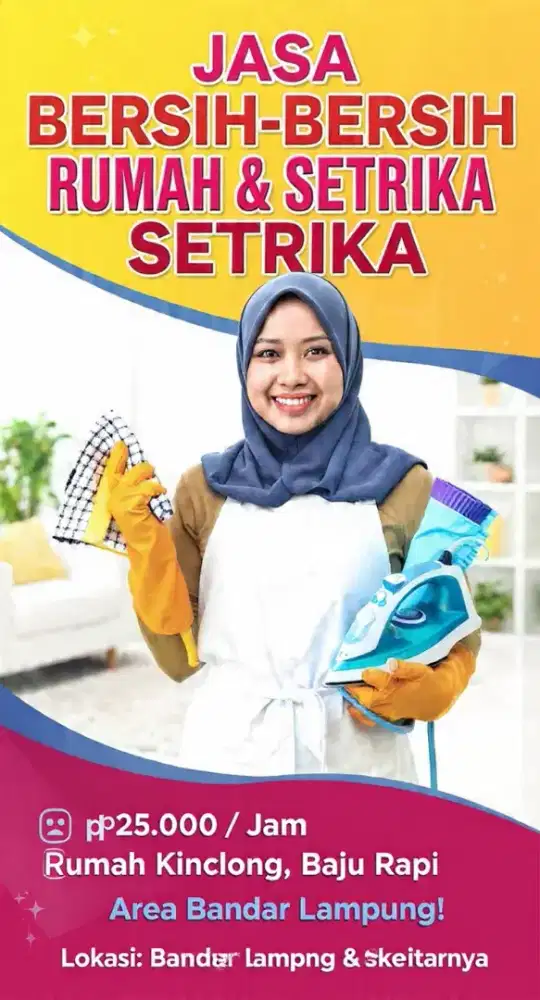 Jasa bersih-bersih rumah dan jasa strika