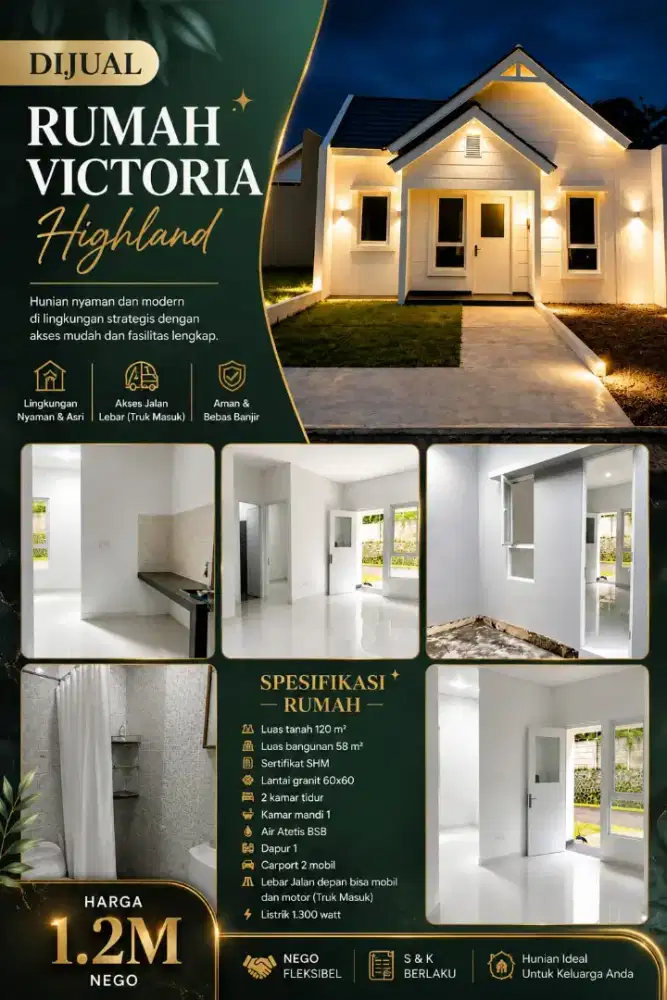 DIJUAL VICTORIA HIGHLAND BARU BAGUS CEPAT SEGERA LOK STRATEGIS