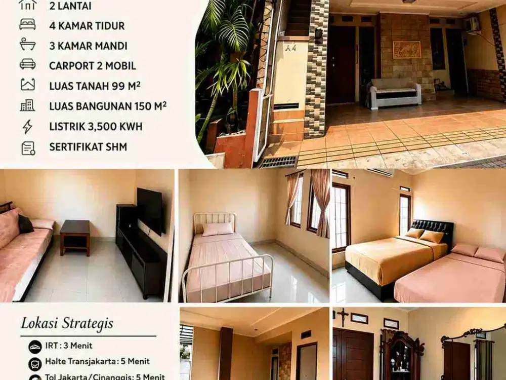 DIJUAL RUMAH 2 LANTAI – THE COZY GREEN CIBUBUR MANSION