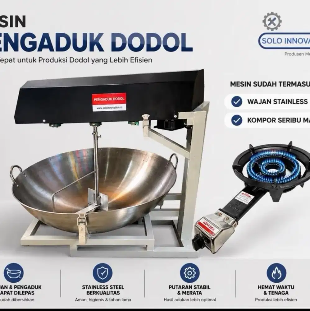 Mesin pengaduk selai dodol
