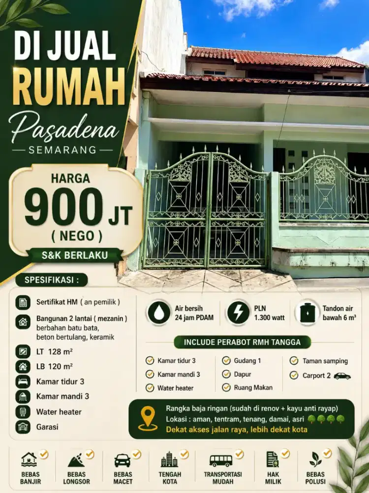 DIJUAL MURAH PASADENA CEPAT SEGERA LOK STRATEGIS