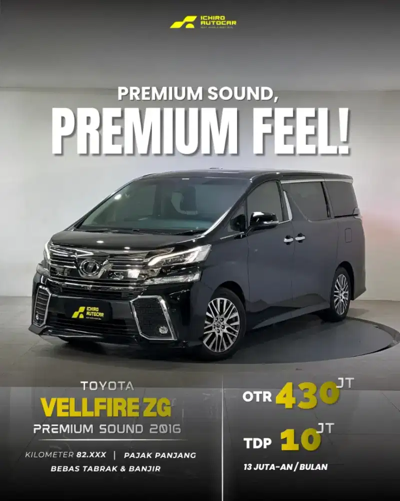 [Cash 460jt] TOYOTA VELLFIRE 2.5 ZG PREMIUM SOUND