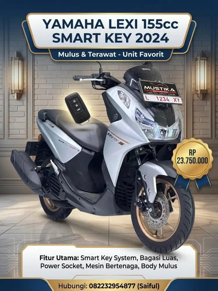 Perfect Condition!!Yamaha Lexi 155cc 2024 Plat L Wrna Favorit-Mustika