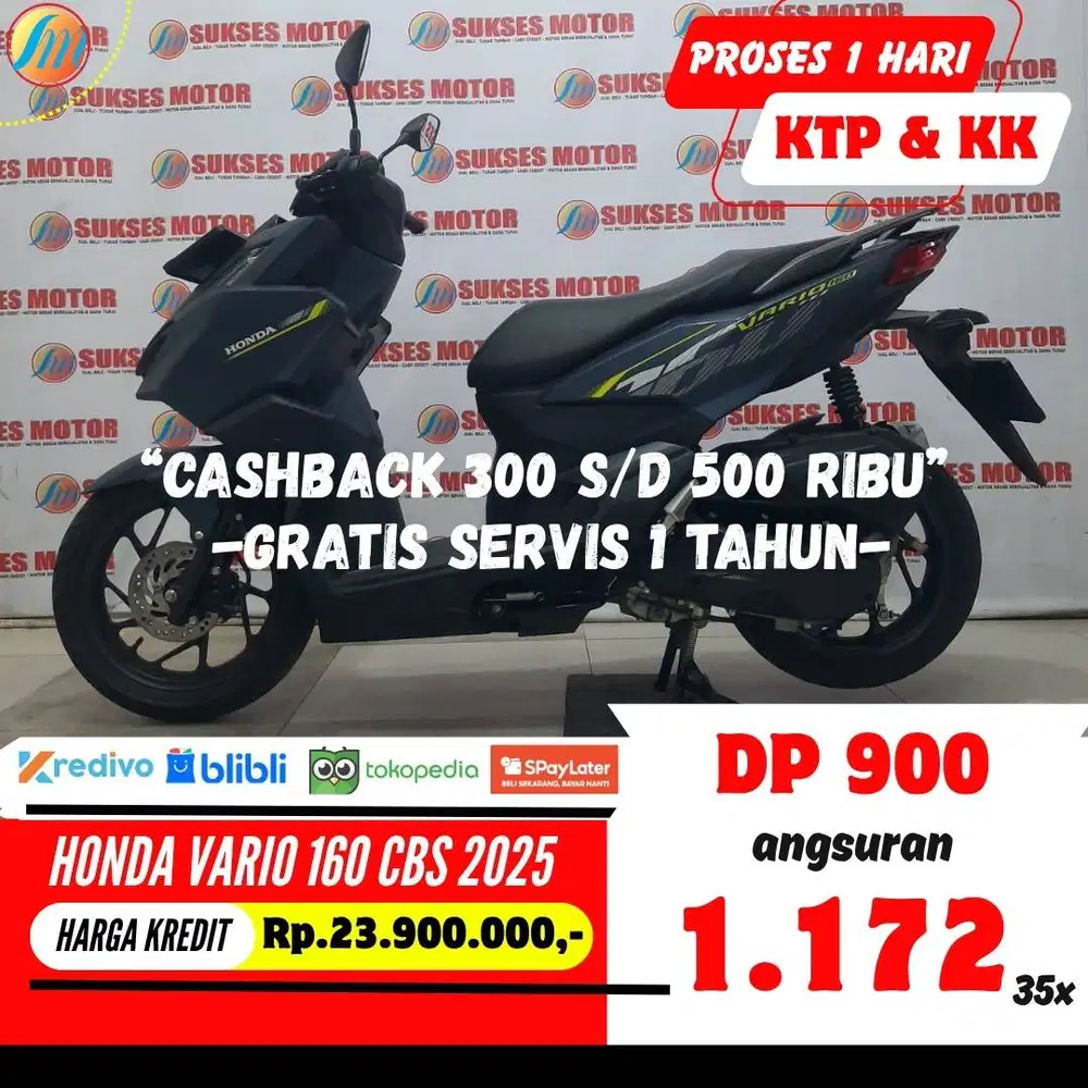 DP 900RIBU KREDIT HONDA VARIO 160 CBS 2025 ANGSURAN TERJANGKAU