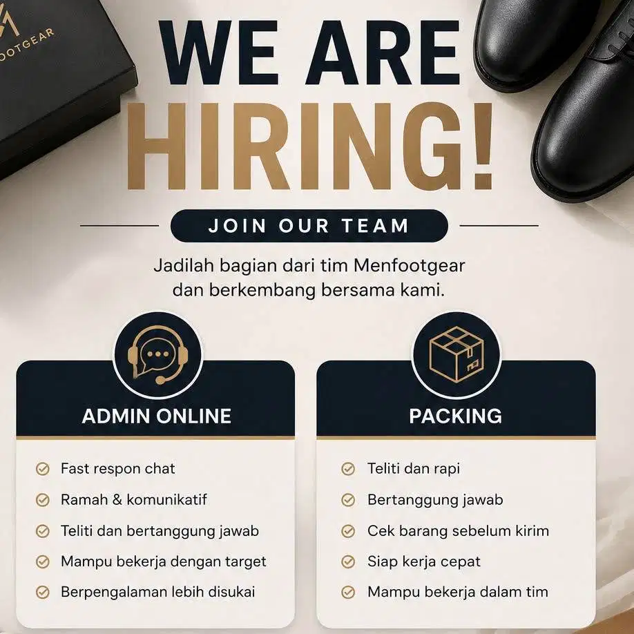 DIBUTUHKAN ADMIN DAN PACKING ONLINESHOP SEGERA